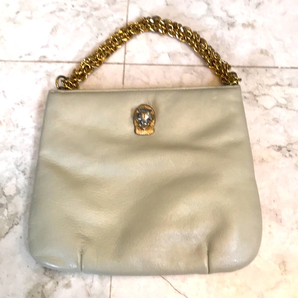 Vintage Ruth E. Saltz Cream Leather Purse - Picture 1 of 9